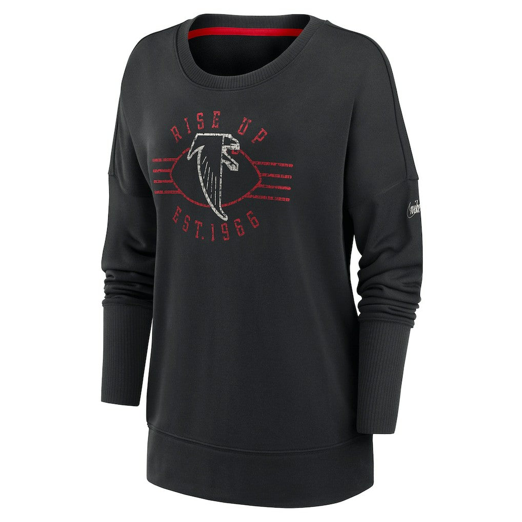 Women's Rewind Playback Icon Performance Pullover Sweatshirt - Atlanta Falcons