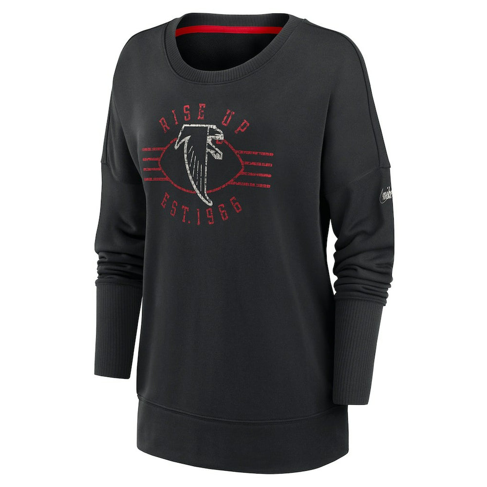 Women's Rewind Playback Icon Performance Pullover Sweatshirt - Atlanta Falcons