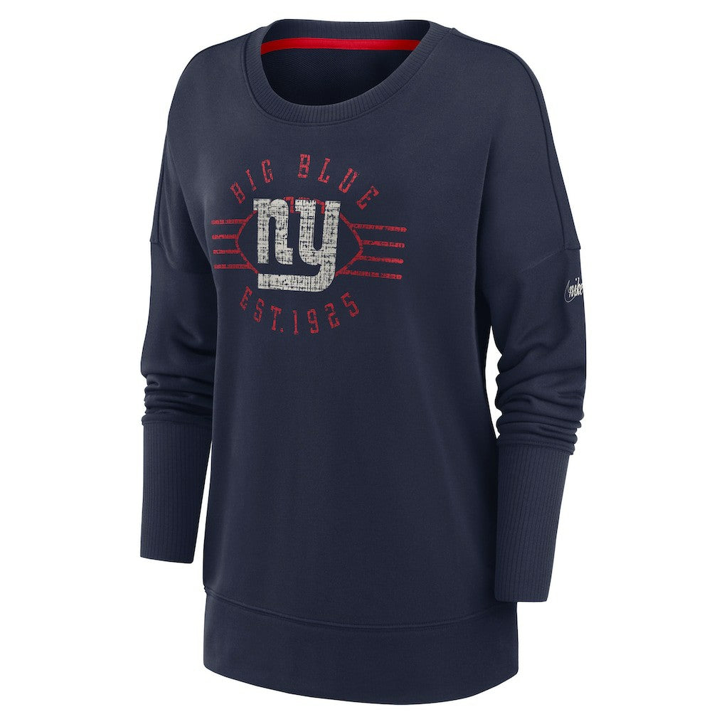 Women's Rewind Playback Icon Performance Pullover Sweatshirt - New York Giants