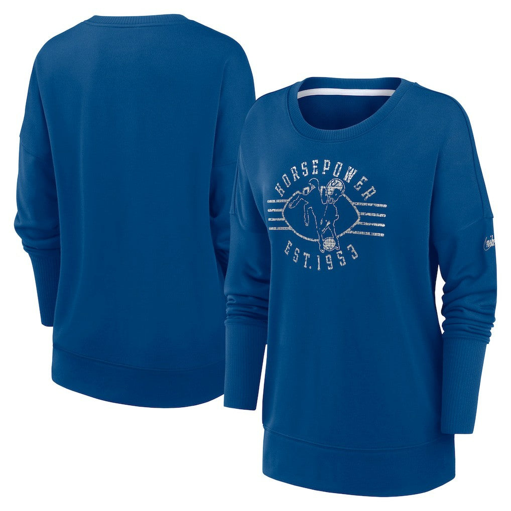 Women's Rewind Playback Icon Performance Pullover Sweatshirt - Indianapolis Colts
