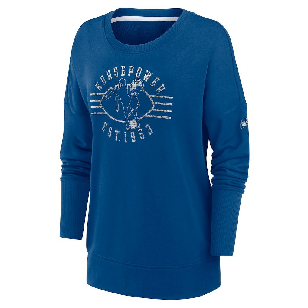 Women's Rewind Playback Icon Performance Pullover Sweatshirt - Indianapolis Colts