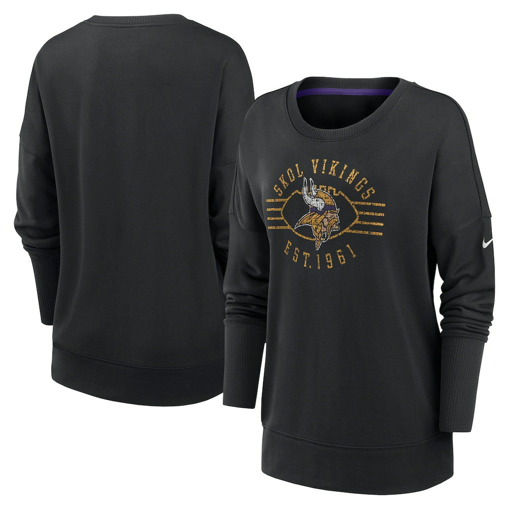 Women's Rewind Playback Icon Performance Pullover Sweatshirt - Minnesota Vikings