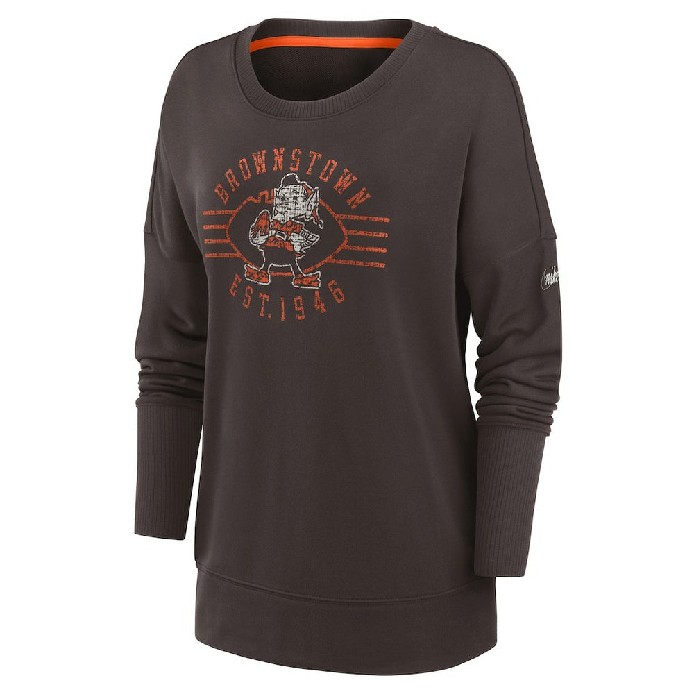 Women's Rewind Playback Icon Performance Pullover Sweatshirt - Cleveland Browns