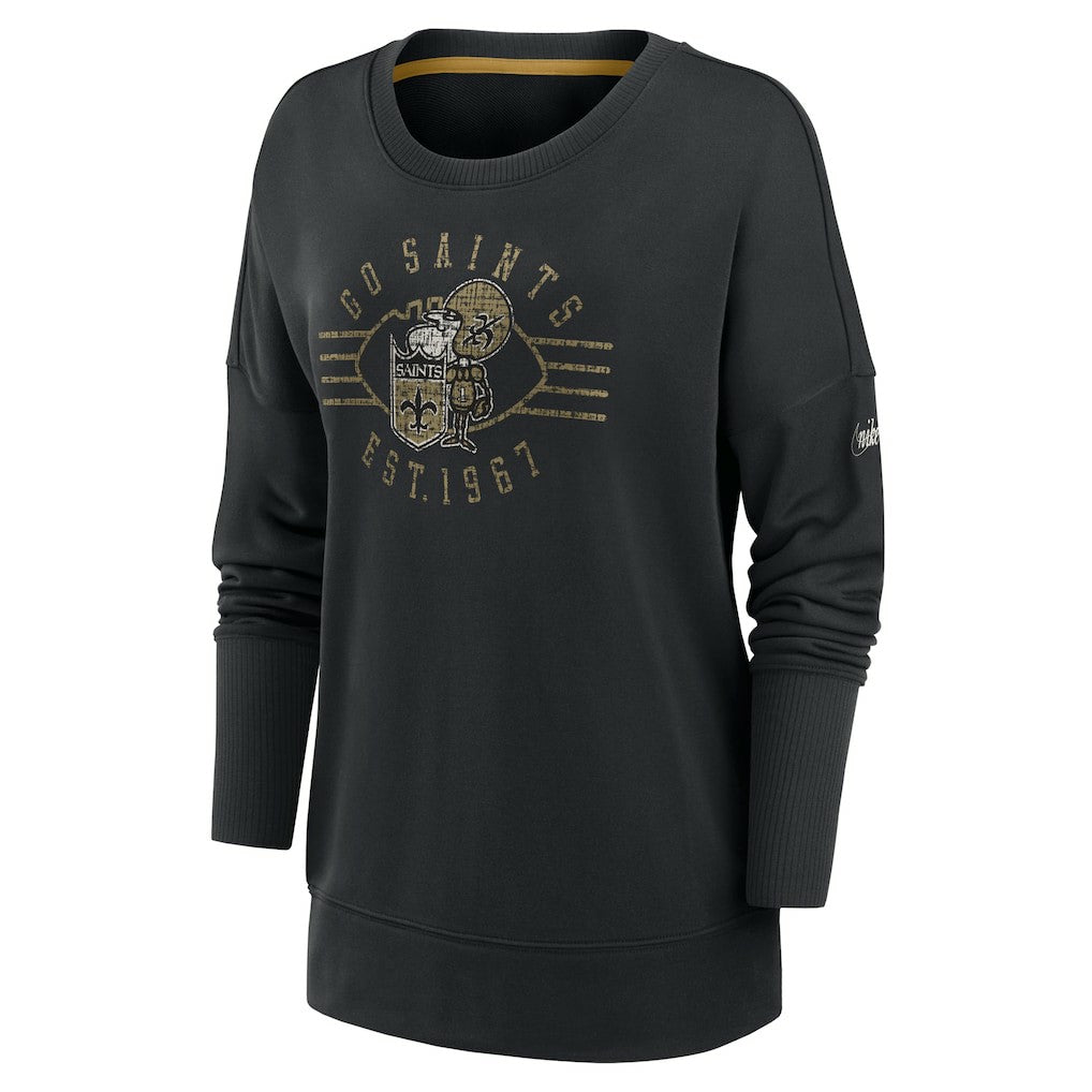 Women's Rewind Playback Icon Performance Pullover Sweatshirt - New Orleans Saints
