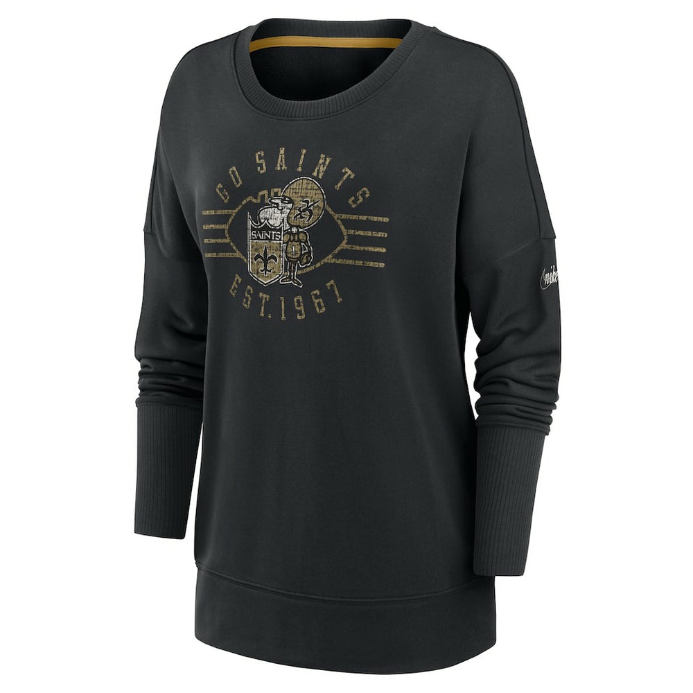Women's Rewind Playback Icon Performance Pullover Sweatshirt - New Orleans Saints