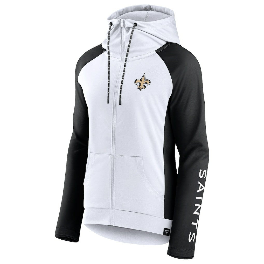 Women's End Around Lightweight Raglan Full-Zip Hoodie Jacket - New Orleans Saints