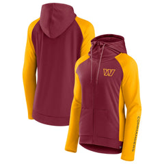 Women's End Around Lightweight Raglan Full-Zip Hoodie Jacket - Washington Commanders