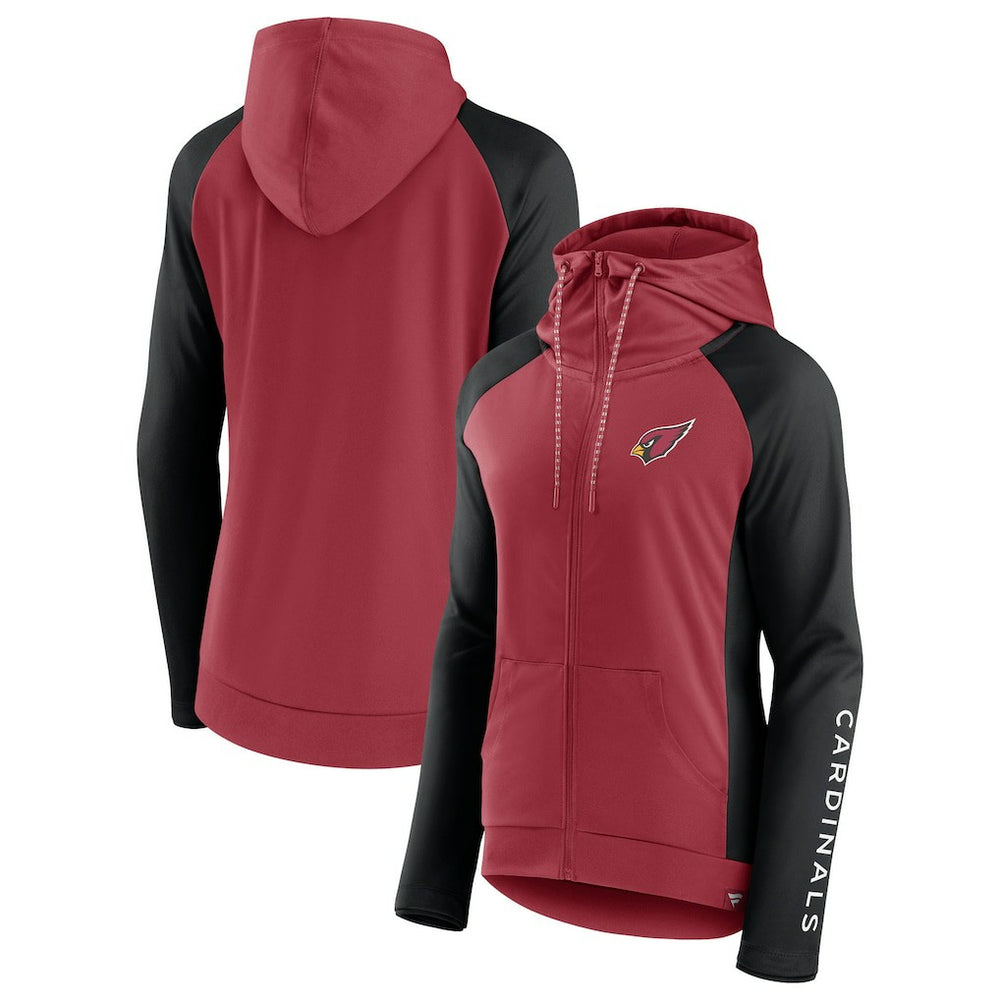 Women's End Around Lightweight Raglan Full-Zip Hoodie Jacket - Arizona Cardinals