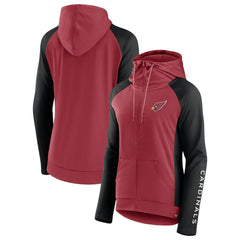 Women's End Around Lightweight Raglan Full-Zip Hoodie Jacket - Arizona Cardinals
