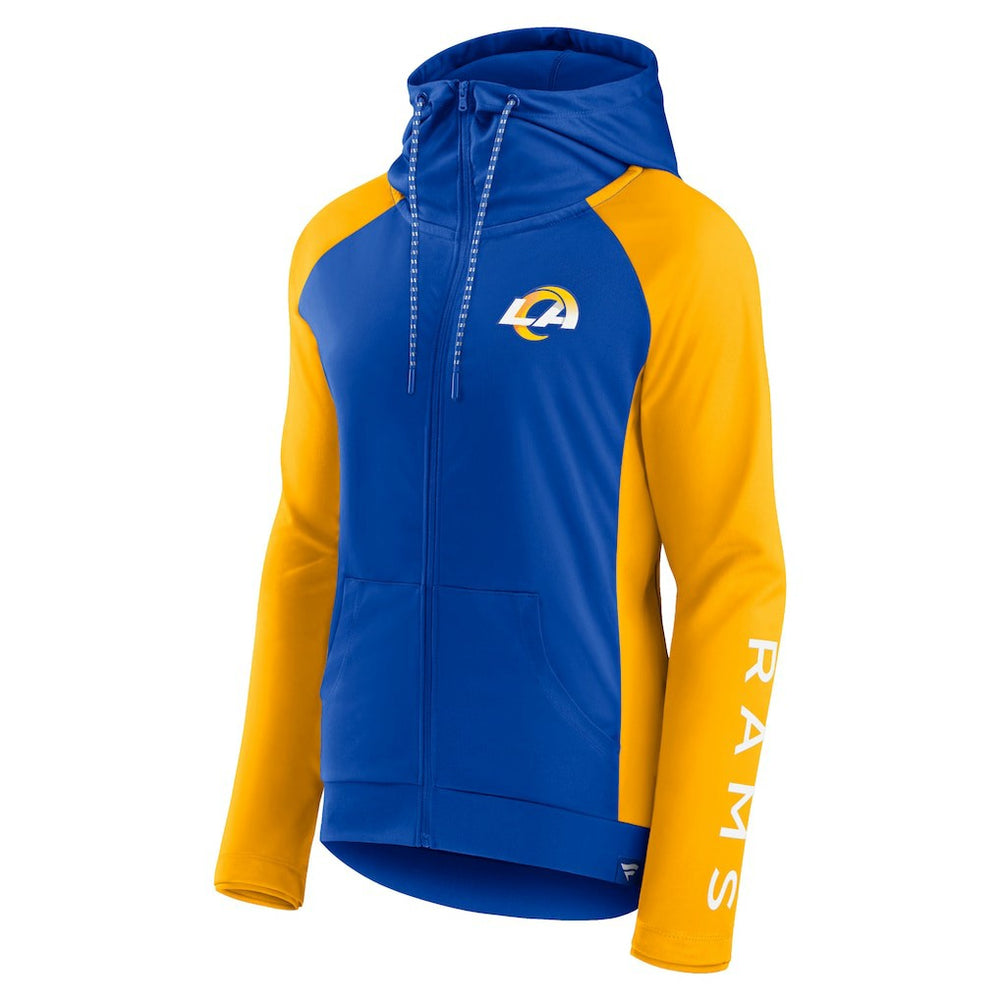 Women's End Around Lightweight Raglan Full-Zip Hoodie Jacket - Los Angeles Rams