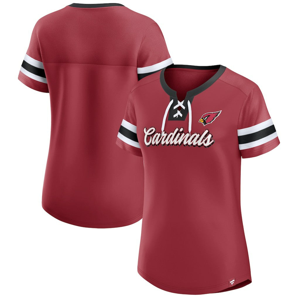Women's Original State Lace-Up T-Shirt - Arizona Cardinals