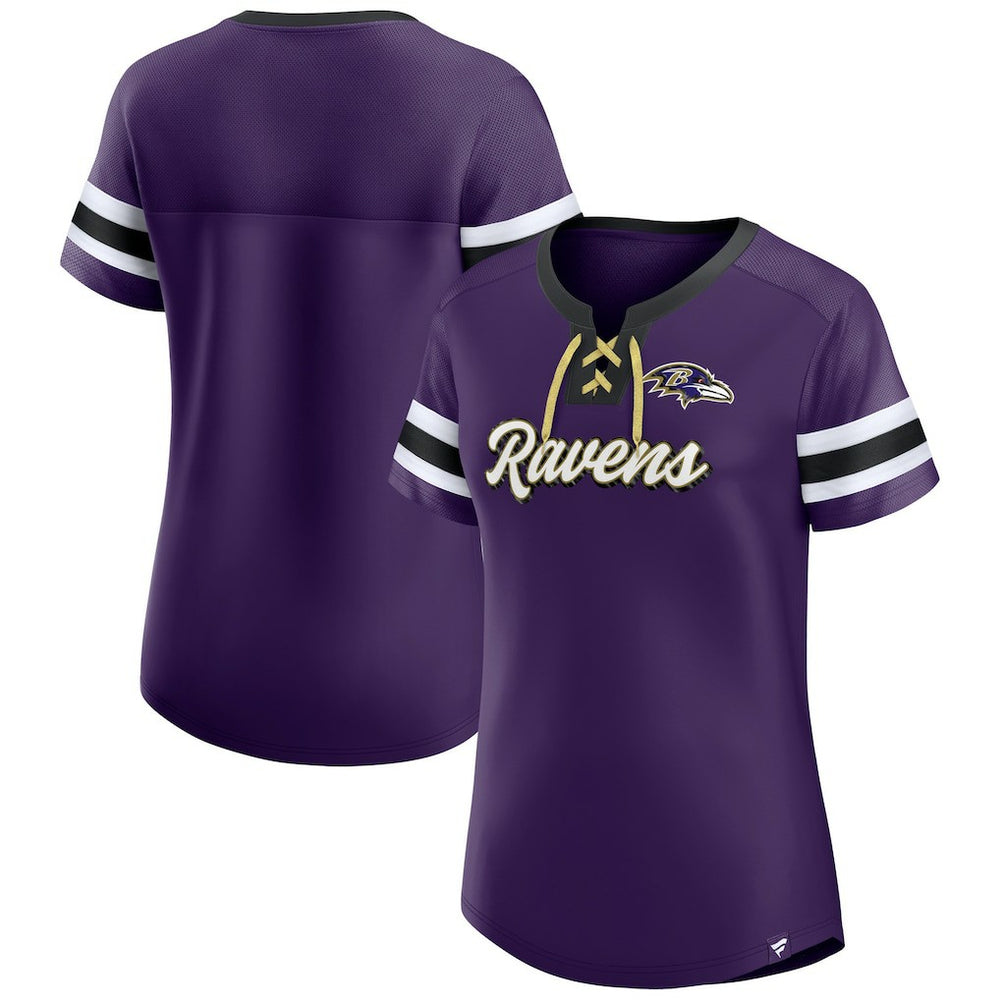 Women's Original State Lace-Up T-Shirt - Baltimore Ravens
