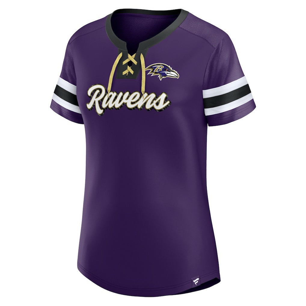 Women's Original State Lace-Up T-Shirt - Baltimore Ravens