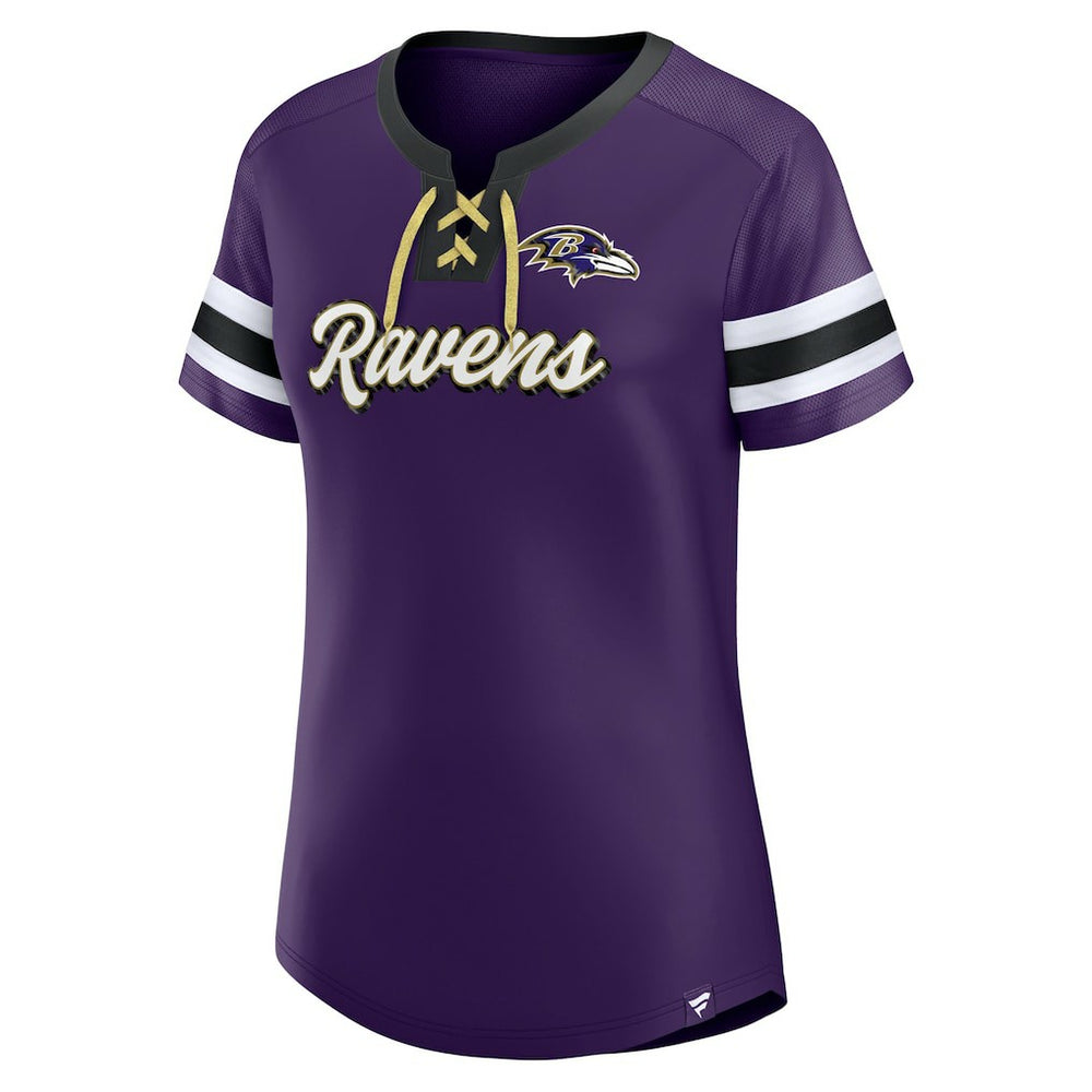 Women's Original State Lace-Up T-Shirt - Baltimore Ravens