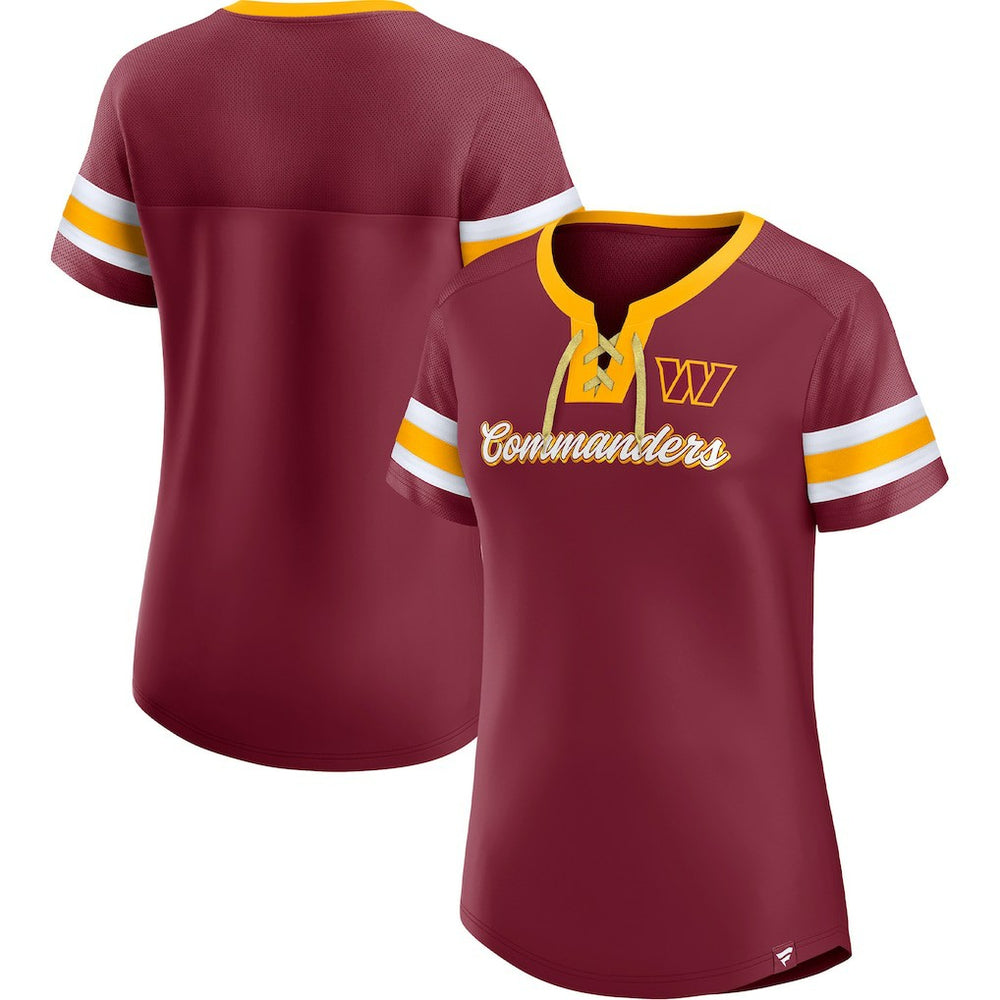 Women's Original State Lace-Up T-Shirt - Washington Commanders