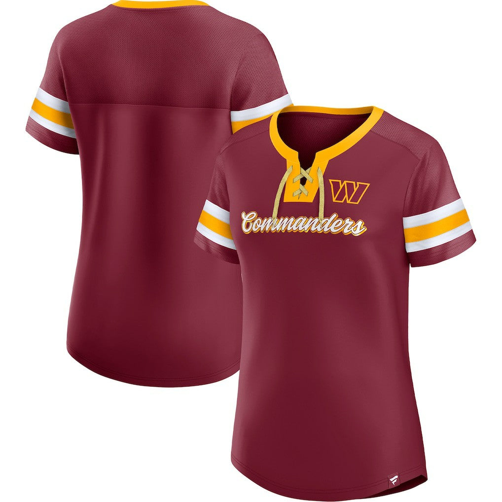 Women's Original State Lace-Up T-Shirt - Washington Commanders