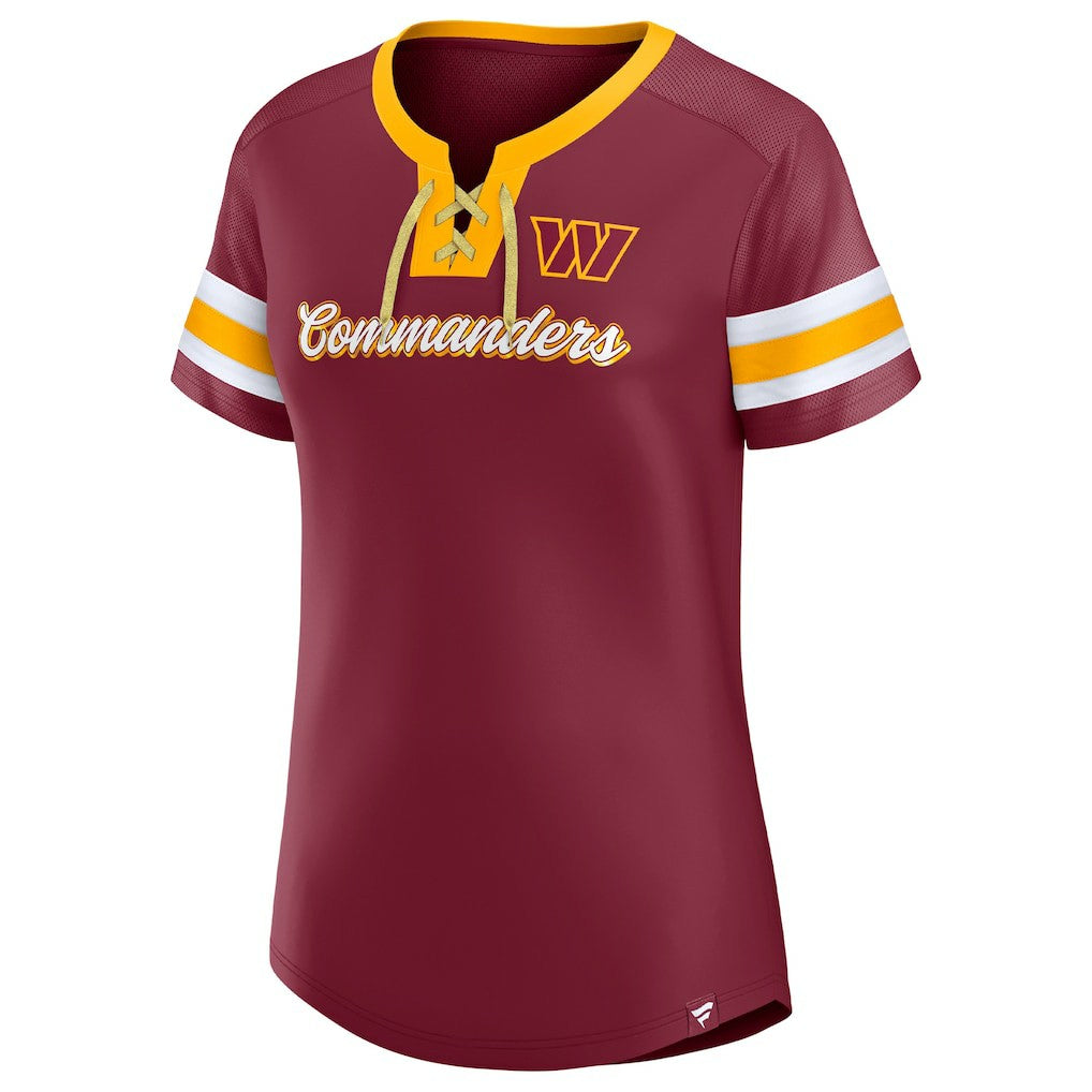 Women's Original State Lace-Up T-Shirt - Washington Commanders