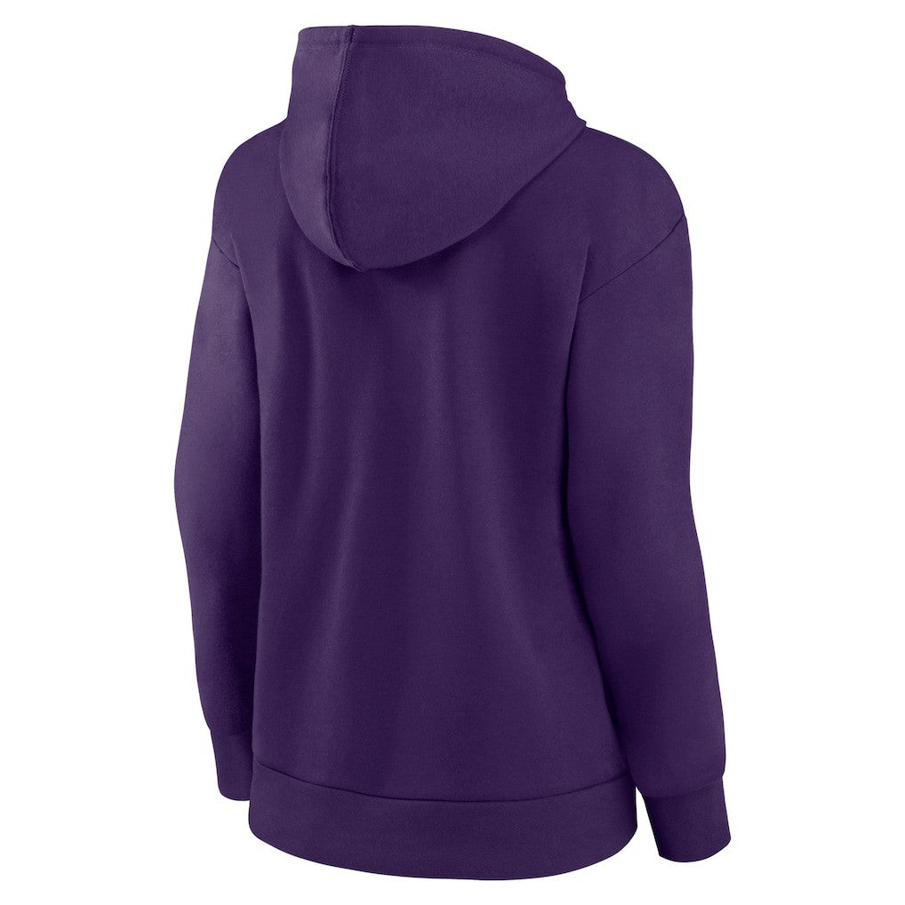 Women's Iconic Cotton Fleece Checklist Pullover Hoodie - Baltimore Ravens