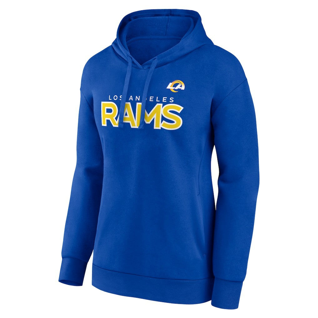 Women's Iconic Cotton Fleece Checklist Pullover Hoodie - Los Angeles Rams