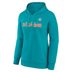Women's Iconic Cotton Fleece Checklist Pullover Hoodie - Miami Dolphins
