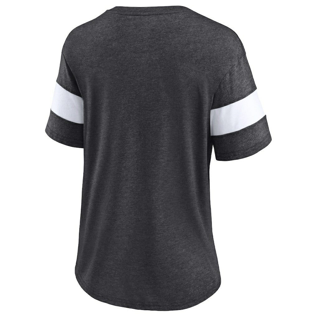 Women's Distressed Team Tri-Blend V-Neck T-Shirt - New Orleans Saints