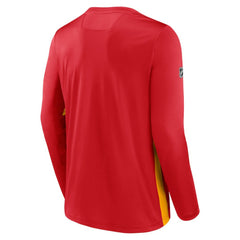 NHL Red Calgary Flames Fanatics Authentic Pro Rink Performance Long Sleeve T-Shirt