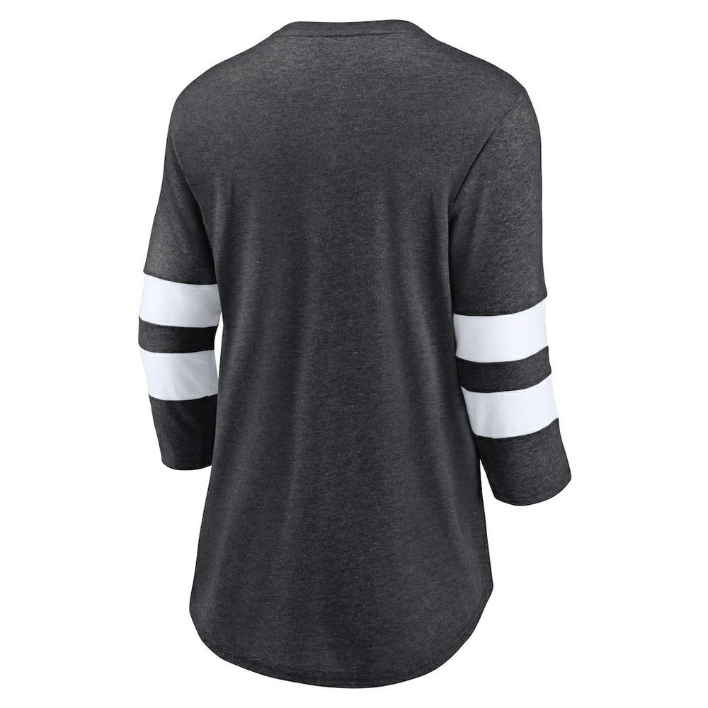 Women's Primary Logo 3/4 Sleeve Scoop Neck T-Shirt - Las Vegas Raiders