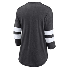 Women's Primary Logo 3/4 Sleeve Scoop Neck T-Shirt - Las Vegas Raiders