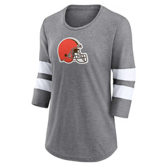 Women's Primary Logo 3/4 Sleeve Scoop Neck T-Shirt - Cleveland Browns