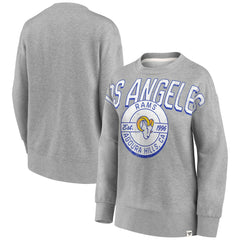 Women's Jump Distribution Tri-Blend Pullover Sweatshirt - Los Angeles Rams