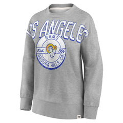 Women's Jump Distribution Tri-Blend Pullover Sweatshirt - Los Angeles Rams