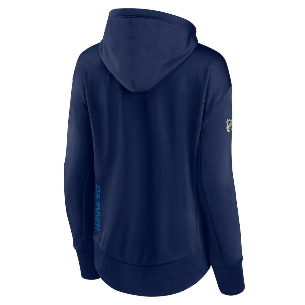 NHL Navy Winnipeg Jets Fanatics Women's Authentic Pro Rink Full-Zip Hoodie