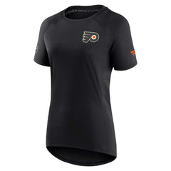 NHL Black Philadelphia Flyers Fanatics Women's Authentic Pro Rink Raglan Tech T-Shirt