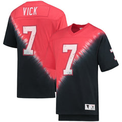 Michael Vick  Retired Player Name & Number Diagonal Tie-Dye V-Neck T-Shirt - Atlanta Falcons