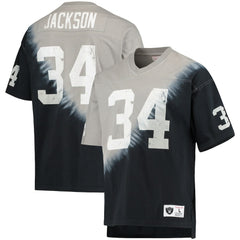 Bo Jackson  Retired Player Name & Number Diagonal Tie-Dye V-Neck T-Shirt - Las Vegas Raiders