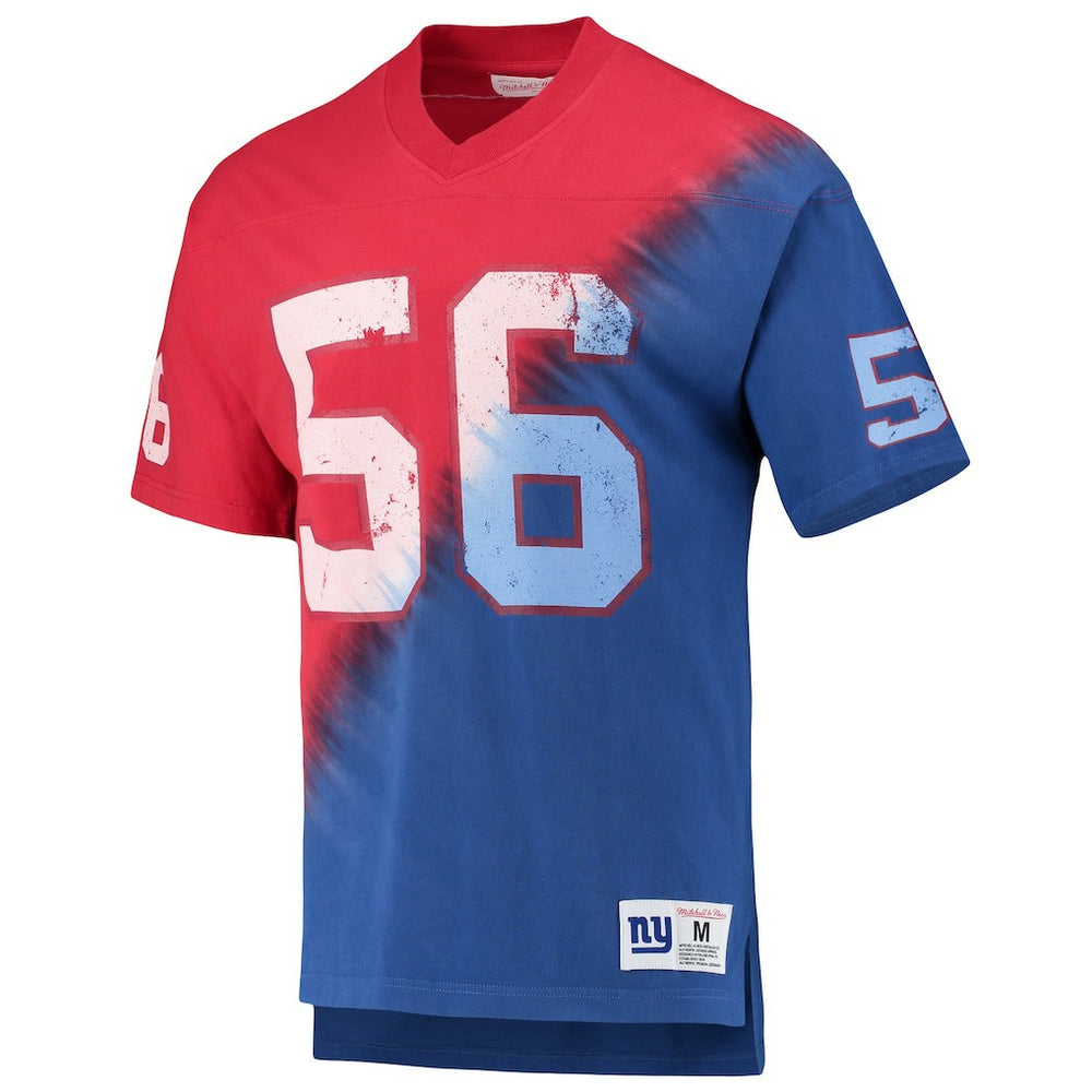 Lawrence Taylor  Retired Player Name & Number Diagonal Tie-Dye V-Neck T-Shirt - New York Giants