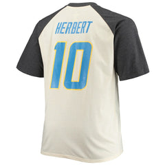 Justin Herbert  Big & Tall Player Name & Number Raglan T-Shirt - Los Angeles Chargers