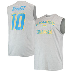 Justin Herbert  Big & Tall Player Name & Number Muscle Tank Top - Los Angeles Chargers