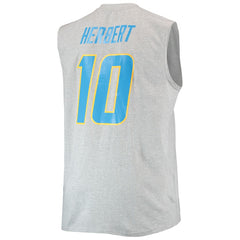 Justin Herbert  Big & Tall Player Name & Number Muscle Tank Top - Los Angeles Chargers