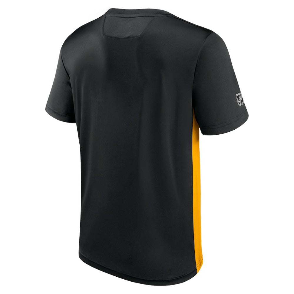 NHL Black/Gold Pittsburgh Penguins Fanatics Authentic Pro Rink Tech T-Shirt