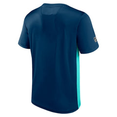 NHL Deep Sea Blue/Light Blue Seattle Kraken Fanatics Authentic Pro Rink Tech T-Shirt