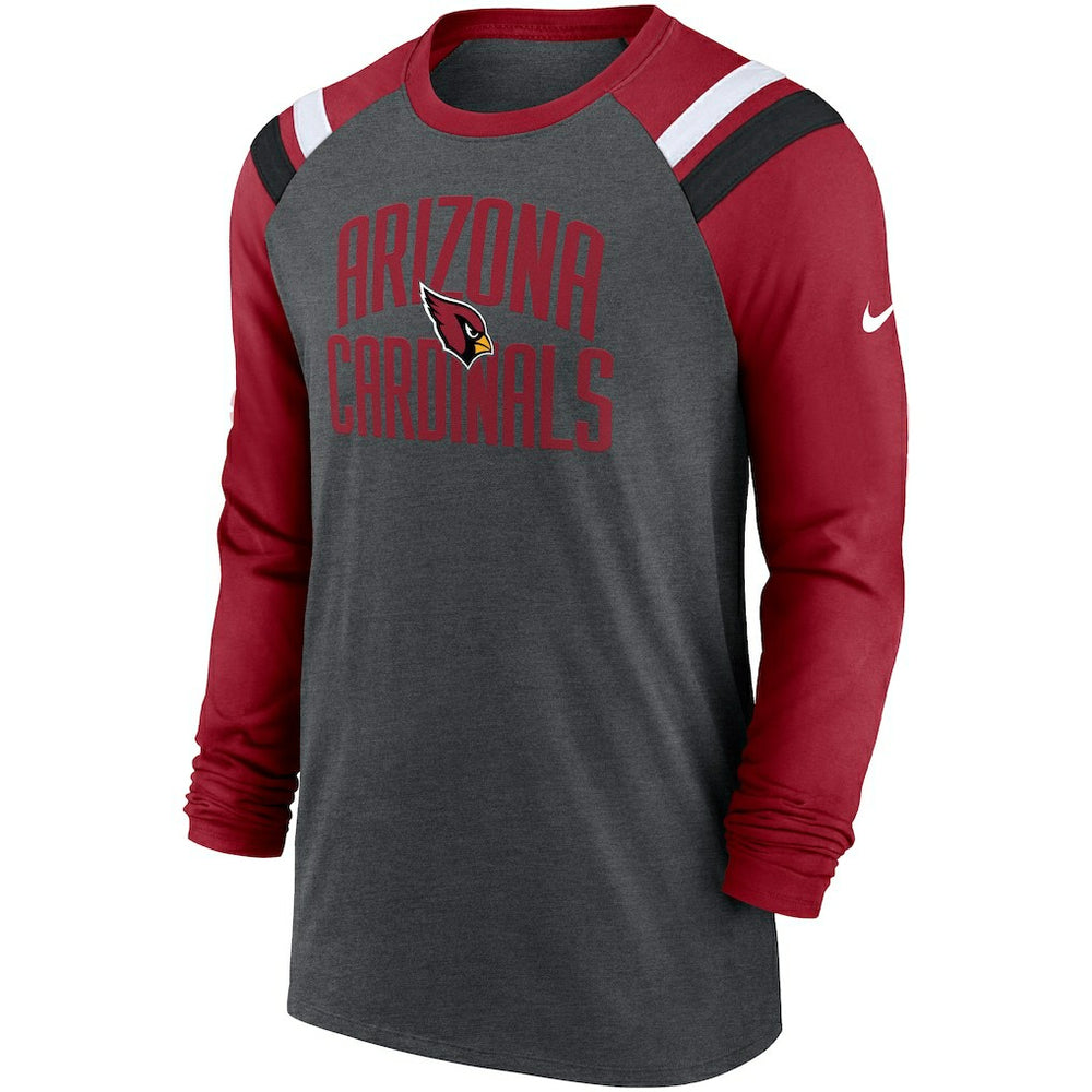 Tri-Blend Raglan Athletic Long Sleeve Fashion T-Shirt - Arizona Cardinals