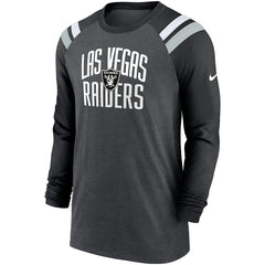 Tri-Blend Raglan Athletic Long Sleeve Fashion T-Shirt - Las Vegas Raiders