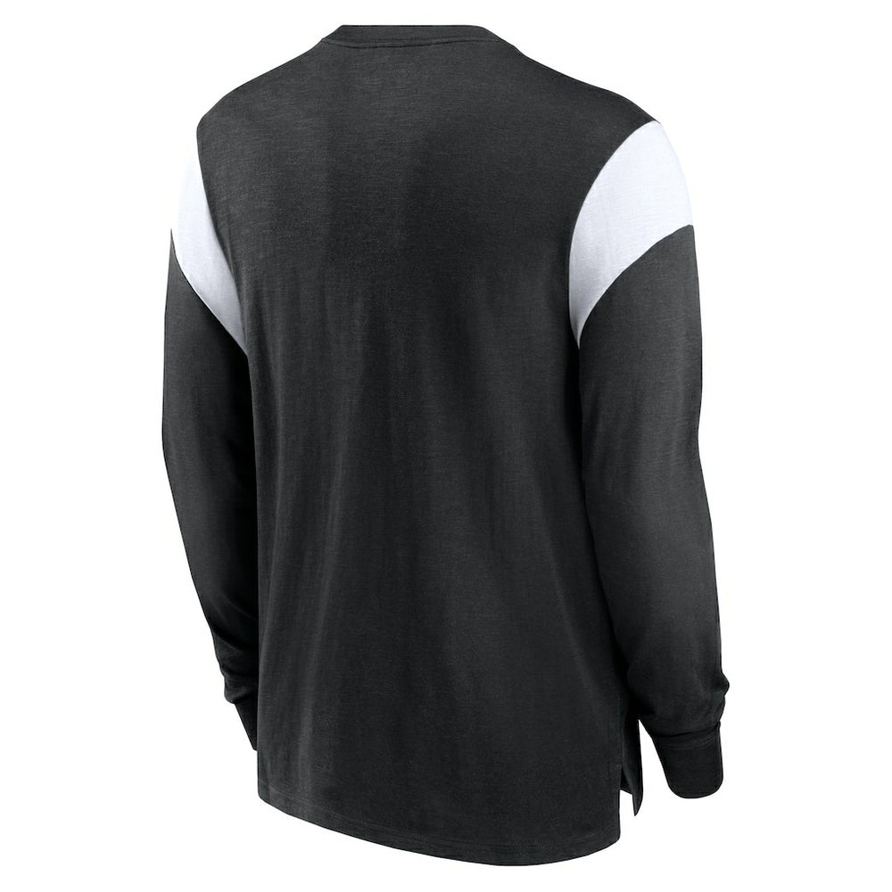 Oakland Raiders Rewind Playback Helmet Long Sleeve T-Shirt - Las Vegas Raiders