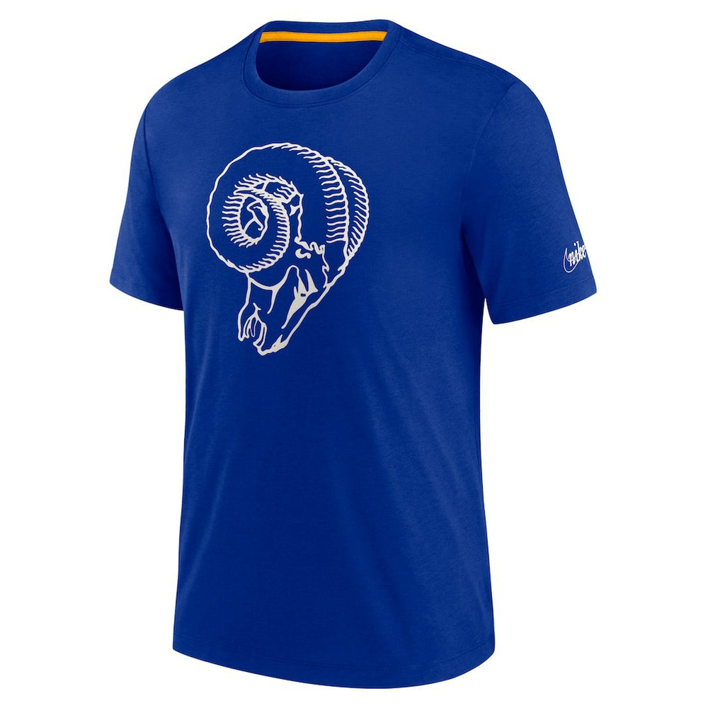 Rewind Playback Logo Tri-Blend T-Shirt - Los Angeles Rams