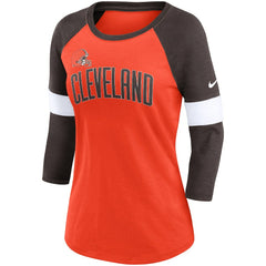Women's Football Pride Slub 3/4 Raglan Sleeve T-Shirt - Cleveland Browns
