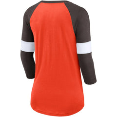 Women's Football Pride Slub 3/4 Raglan Sleeve T-Shirt - Cleveland Browns