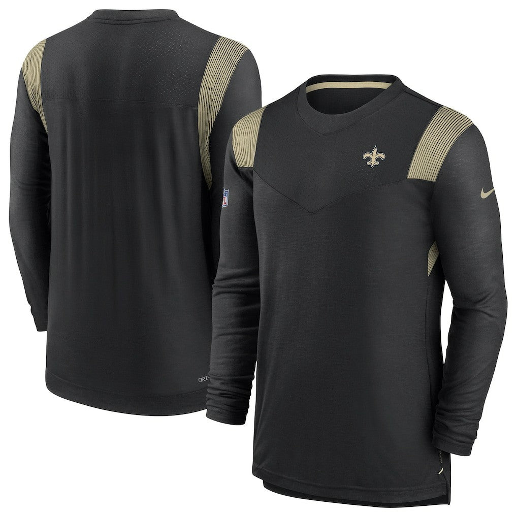 Sideline Tonal Logo Performance Player Long Sleeve T-Shirt - New Orleans Saints
