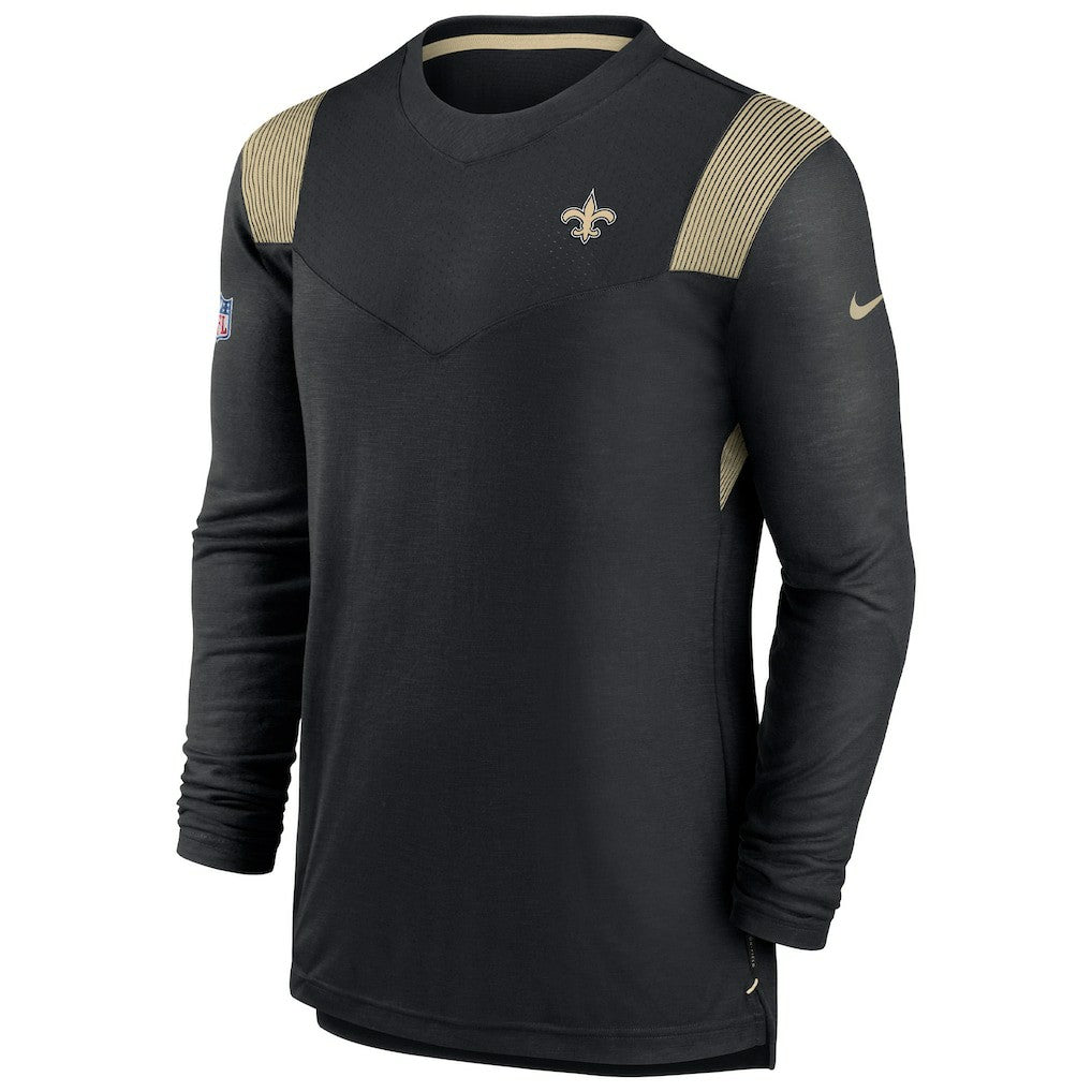 Sideline Tonal Logo Performance Player Long Sleeve T-Shirt - New Orleans Saints