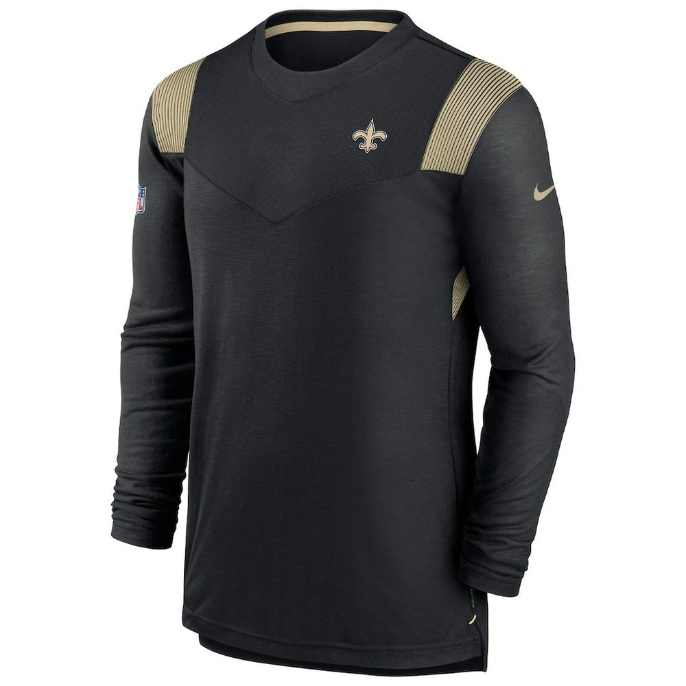 Sideline Tonal Logo Performance Player Long Sleeve T-Shirt - New Orleans Saints